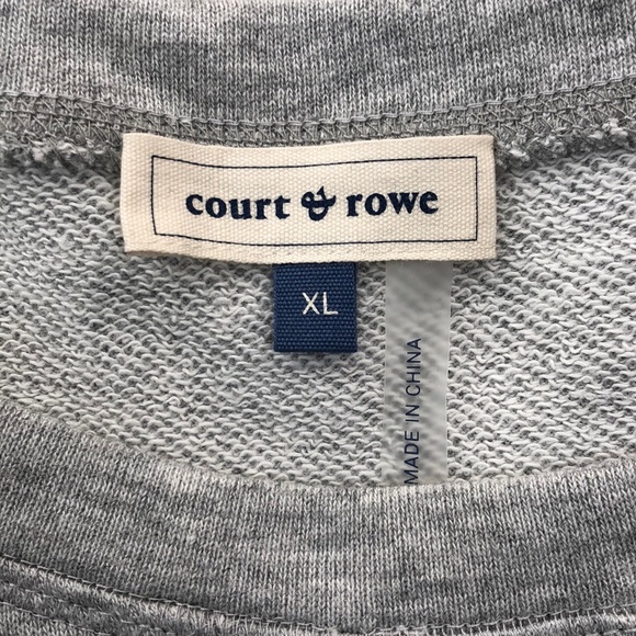 Court & Rowe Gray Embroidered French Terry Top - Picture 6 of 7